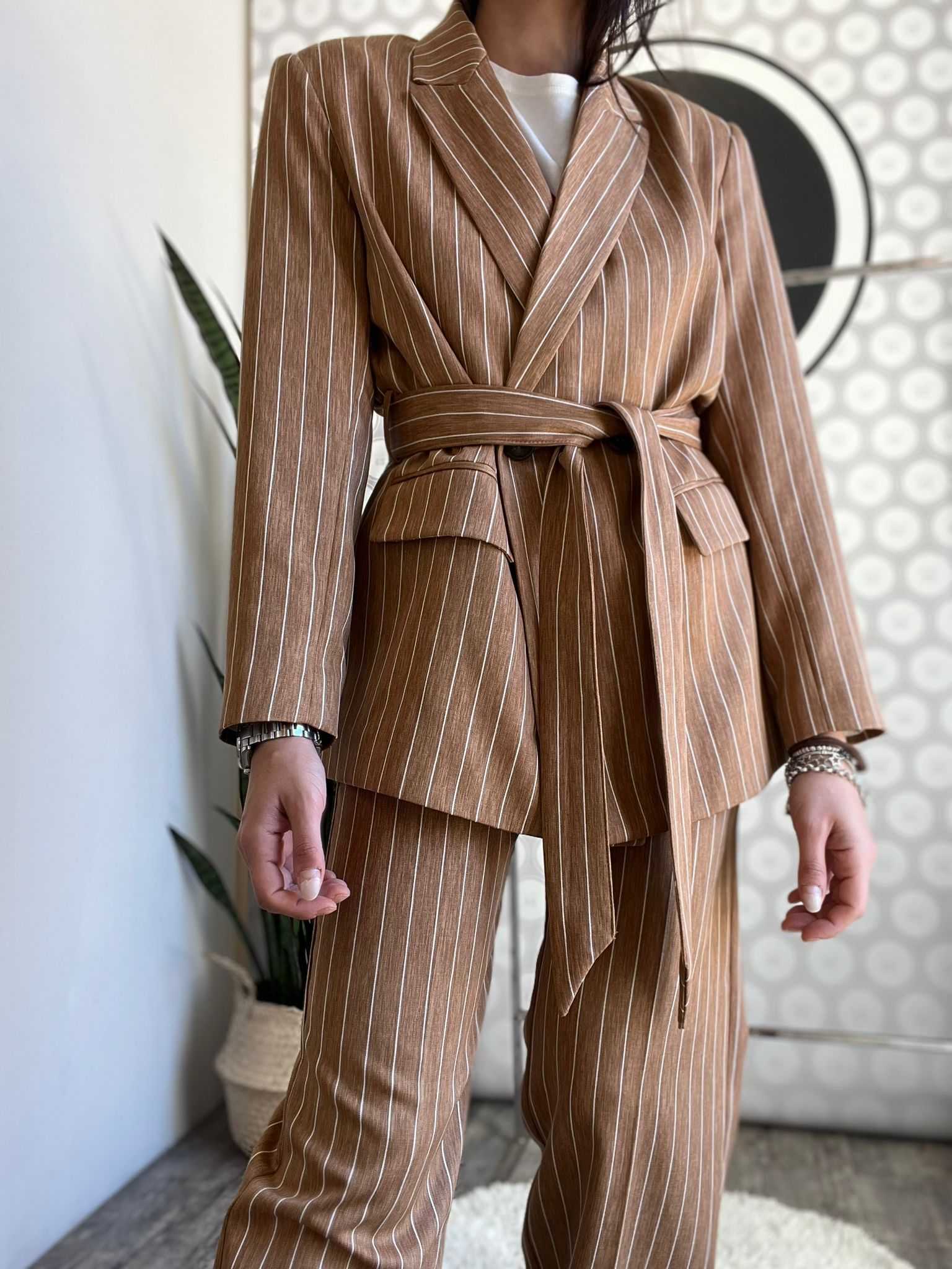 Have One - Blazer gessato con fusciacca - Officina23